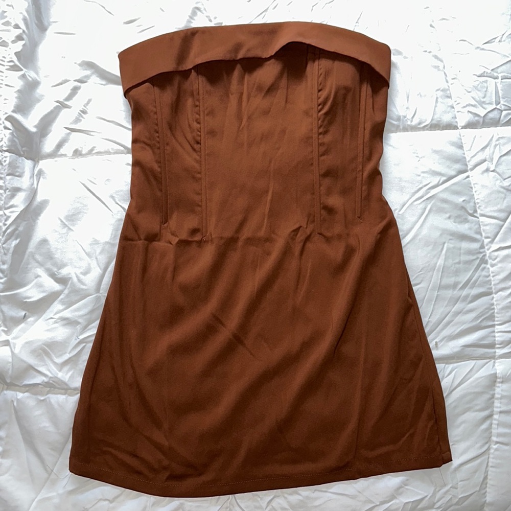 With Jéan Chloe Corset Dress in Chocolate